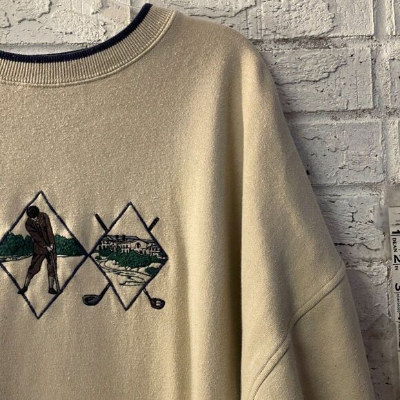 Vintage 90s Croft & Barrow C&B Sport XLarge Golf Crewneck - Picture 3 of 9